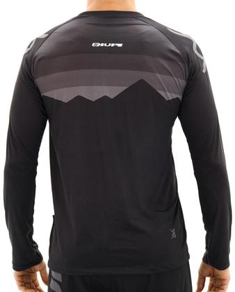 Imagem de Camisa de Ciclismo Hupi Shadow All Black Manga Longa Modelagem Confortável Preto