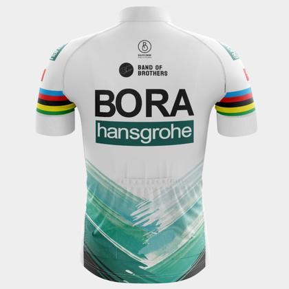 Imagem de Camisa de Ciclismo Masculina Bora Verde e Branca Way Premium Manga Curta Bolsos Traseiros Modelagem Slim Mtb Speed Cicloturismo Gravel Downhill
