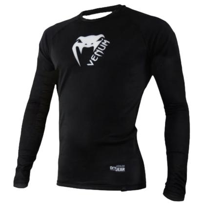 Imagem de Camisa De Compressão Rashguard Venum Basic Black Jiu Jitsu Submission Mma Manga Longa