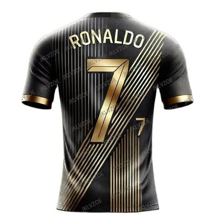 Imagem de Camisa De Futebol Edição Especial Para Adultos E Crianças Ronaldos 7 Oversize Manga Curta Uniforme