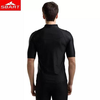 Imagem de Camisa de Proteção Solar de Manga Curta T-shirt para Homem Surf Topo Windsurf Rashguard Plus 2XL