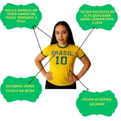 Imagem de Camisa Do Brasil Feminina Torcedor Copa Do Mundo 2026