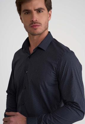 Imagem de Camisa Docthos Slim Manga Longa Xadrez com Poliamida