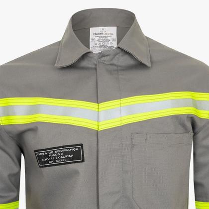Imagem de Camisa Eletricista NR10 Arco Voltaico Nível 2 Cinza Somhar CA 48511