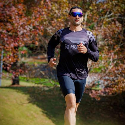 Imagem de Camisa Esportiva Manga Longa HUPI New Shadow All Black Unissex