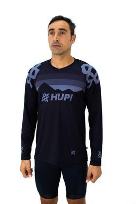 Imagem de Camisa Esportiva Manga Longa HUPI New Shadow All Black Unissex