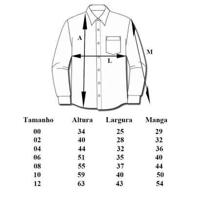 Imagem de Camisa Estilo Country Infantil Menina Manga Longa Riverton