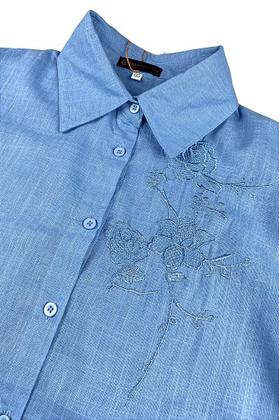 Imagem de Camisa Fabricia Bordado Delicada Manifesto - Elegância e Sofisticação