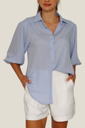 Imagem de Camisa feminina com elástico na manga