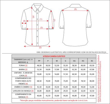 Imagem de Camisa feminina com elástico na manga