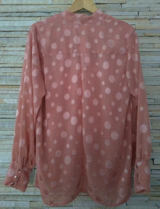 Imagem de Camisa Feminina de Chiffon Poá Gola Laço