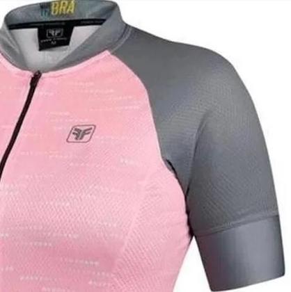 Imagem de Camisa Feminina Free Force Sport Enjoy Rosa/Cinza