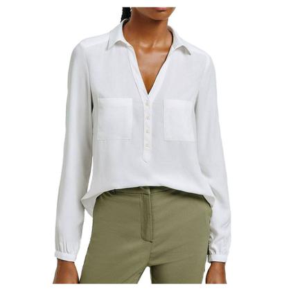 Imagem de Camisa Feminina Hering ML Viscose Off White - K458