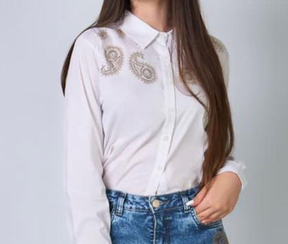 Imagem de Camisa feminina manga longa Branco