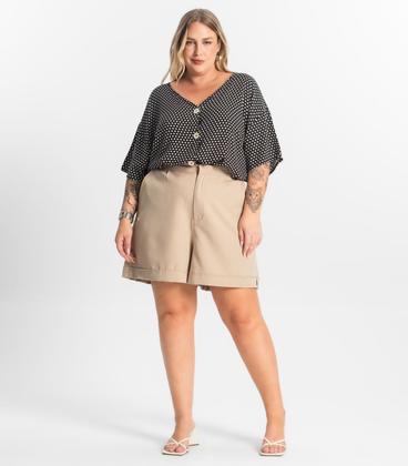Imagem de Camisa Feminina Plus Size Estampada Secret Glam Preto