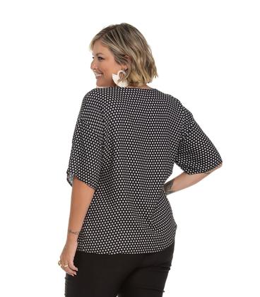 Imagem de Camisa Feminina Plus Size Estampada Secret Glam Preto