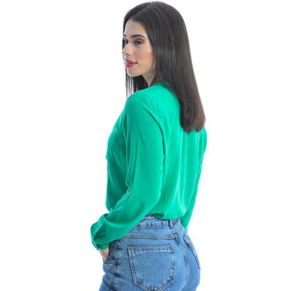 Imagem de Camisa Feminina Social Manga Longa na Cor Verde