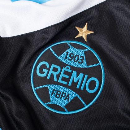 Imagem de Camisa Feminina Umbro Grêmio Oficial 3 2024 Torcedora Preto/azul
