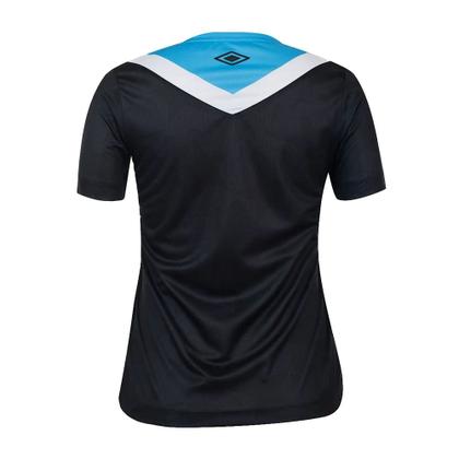 Imagem de Camisa Feminina Umbro Grêmio Oficial 3 2024 Torcedora Preto/azul