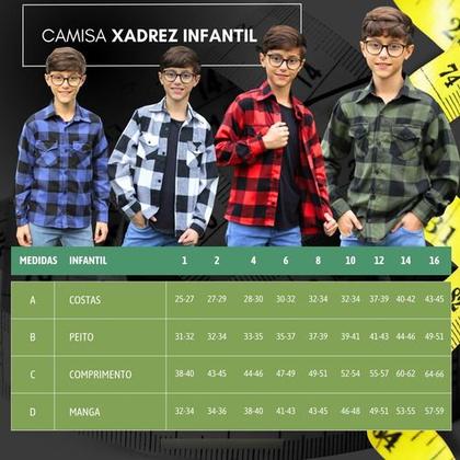 Imagem de Camisa Flanela Xadrez Cowboy Infantil E Juvenil 1 Ao 16.