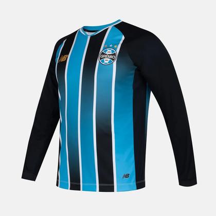 Imagem de Camisa Grêmio New Balance 2026 Uniforme 1 Manga Longa - Masculino Tamanho:GCor:Preto/Azul
