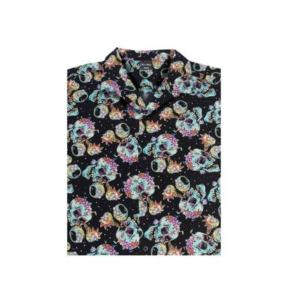 Imagem de Camisa Guayabera Man Skull Black Rick And Morty