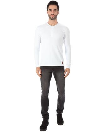 Imagem de Camisa Henley Masculina Anistia Manga Longa Algodão Elastano Premium
