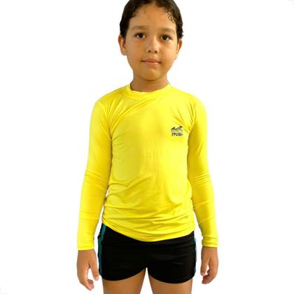 Imagem de Camisa Infantil Menino Com Proteção Fator 50+ Para Praia e Piscina