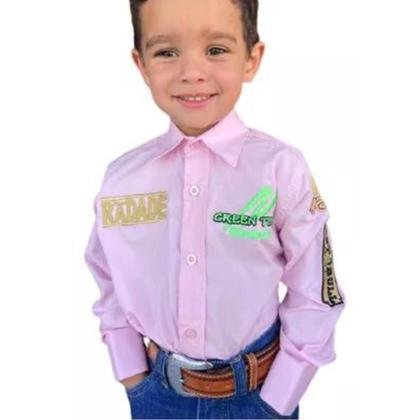 Imagem de Camisa Infantil Radade Green Team Country P/ Rodeio Unissex
