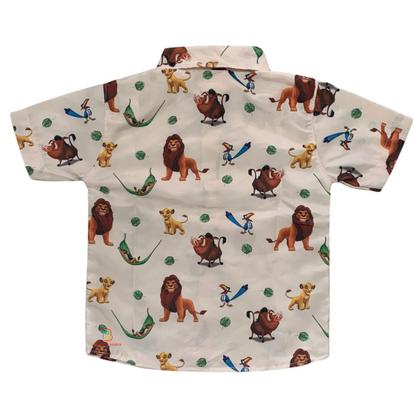Imagem de Camisa Infantil Rei Leão Selva Safari Mauricinho + Gravata