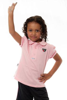 Imagem de Camisa Infantil São Paulo Polo Rosa Oficial