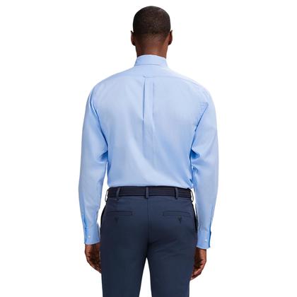 Imagem de Camisa IZOD Vestido masculino Classic Fit Pinpoint Oxford Blue 18-18.5