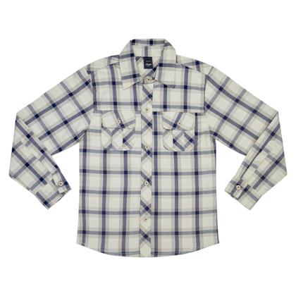 Imagem de Camisa Juvenil Look Jeans Sarja Xadrez Bege