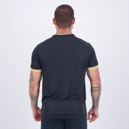 Imagem de Camisa Kappa Braddy Preta e Dourada