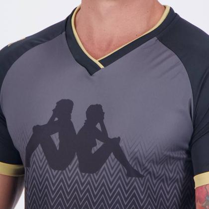 Imagem de Camisa Kappa Braddy Preta e Dourada