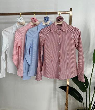 Imagem de Camisa Listrada Feminina Com Acessório De Flor