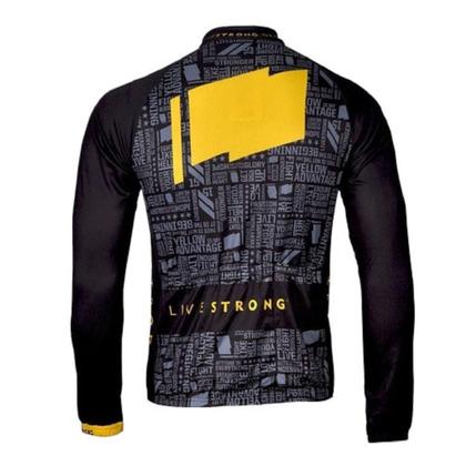 Imagem de Camisa Livestrong Manga Longa Bike Ciclismo Dry Fit Esportes Mtb