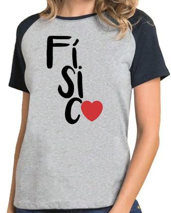 Imagem de Camisa love fisica camiseta curso faculdade universitaria