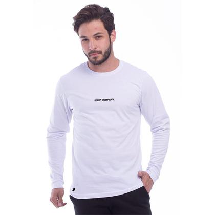 Imagem de Camisa Manga Longa Blusa Masculina Frio Algodão Confortavel