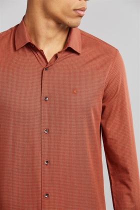 Imagem de Camisa Manga Longa Fio Tinto Slim Fit - Vermelho