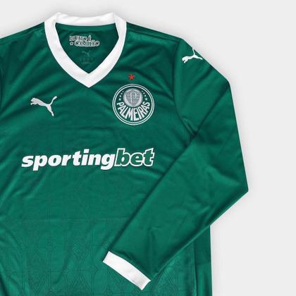 Imagem de Camisa Manga Longa Palmeiras I 25/26 Torcedor Puma Masculina