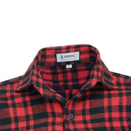 Imagem de Camisa Masculina Amil Comfort Xadrez Manga Longa Flanelada Com Bolso 1819