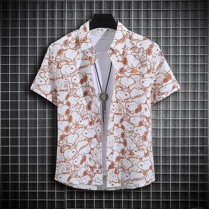 Imagem de Camisa Masculina Estampada Tropical de Manga Curta - 14 Cores