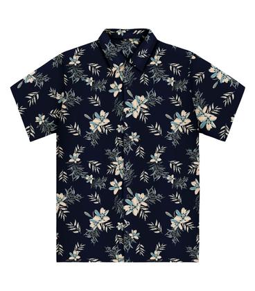 Imagem de Camisa Masculina Florida Em Tricoline Diametro Azul