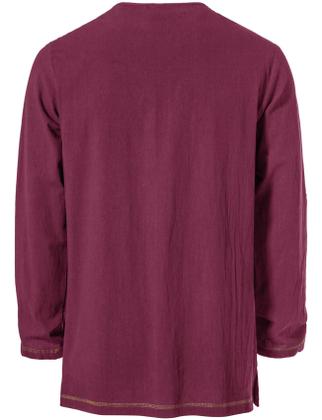 Imagem de Camisa masculina JEMITOP Renaissance Pirate Burgundy L