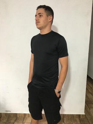 Imagem de Camisa  Masculina Lisa Proteção Solar UV 50 Manga Curta Em Tecido Suplex