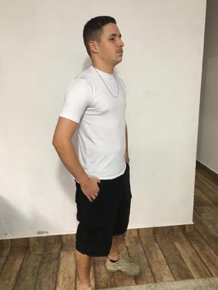 Imagem de Camisa  Masculina Lisa Proteção Solar UV 50 Manga Curta Em Tecido Suplex