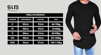 Imagem de Camisa Masculina Manga Longa Longline Oversized Top sem Capuz