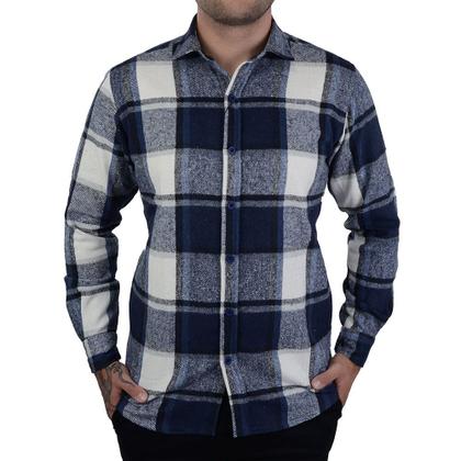 Imagem de Camisa Masculina Milani ML Plus Flanela Plus Azul -38224