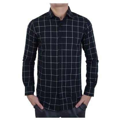 Imagem de Camisa Masculina Milani ML Slim Xadrez Preta - 30824